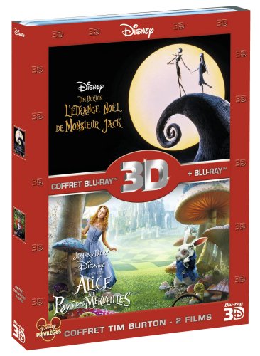 THE WALT DISNEY COMPAGNY Alice au pays des merveilles + L'étrange Noël de Mr. Jack [Blu-ray 3D active + Blu-ray]