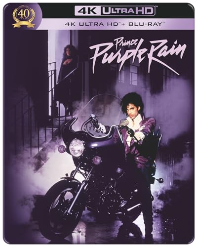 Purple Rain 40th Anniversary Steelbook - Motorbike [4K Ultra HD] [1984] [Blu-ray] [Region Free]